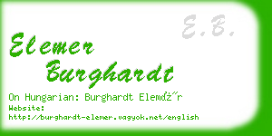 elemer burghardt business card